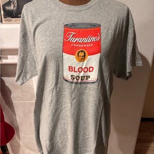 Tarantino's Blood Soup Essential T-Shirt size large never worn, washed once.